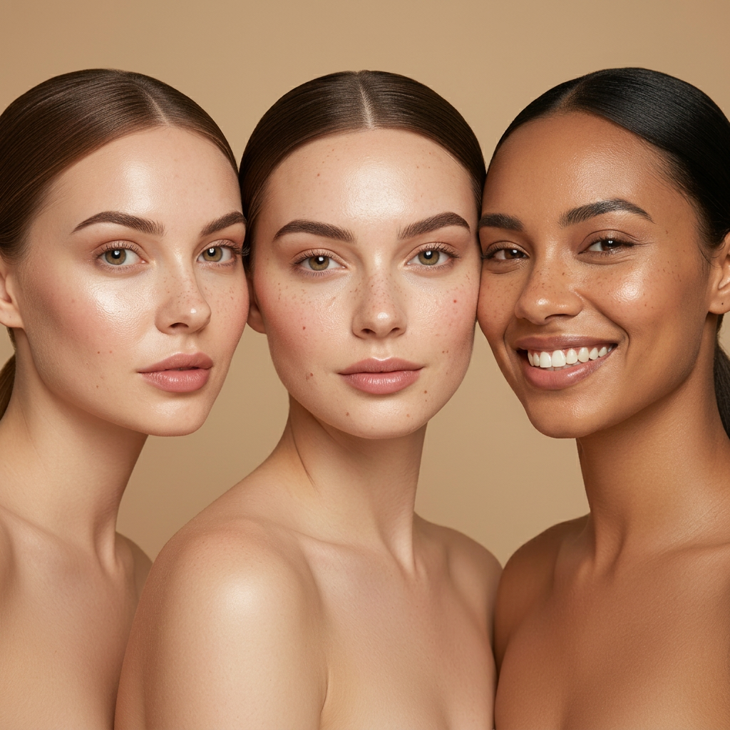 Medical-grade skincare on travertine